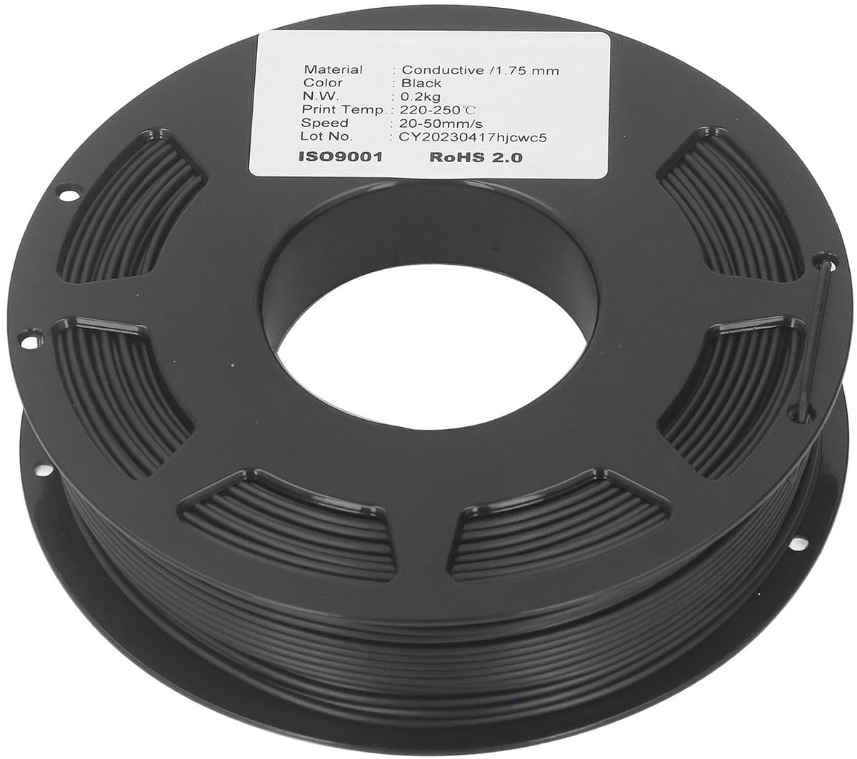 SnelShoppen - Conductief PLA Filament 1.75mm - Duurzaam 3D Printer Filament met 1.42Ω Weerstand - Voor Sleutelhangers, LED Handschoenen en Automatisch