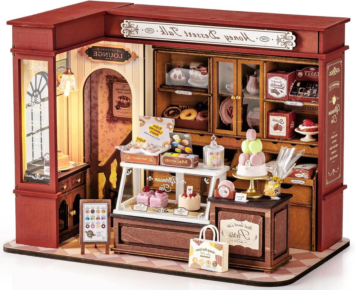 Miniatuur Huis - Bouwpakket Poppenhuis - Hobby Project - Gedetailleerd Ontwerp - N.v.t. - Bruin