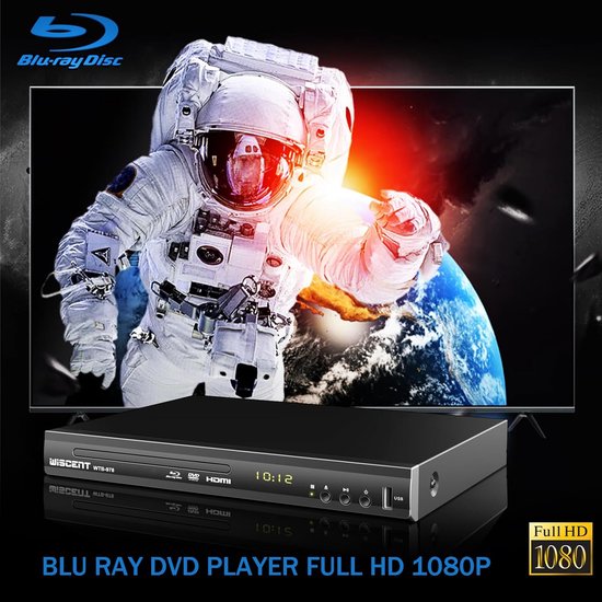 Blu-Ray Speler - Full HD Speler - Films Kijken - Regio B2 Ondersteuning - Compact Formaat - Zwart — afbeelding 3