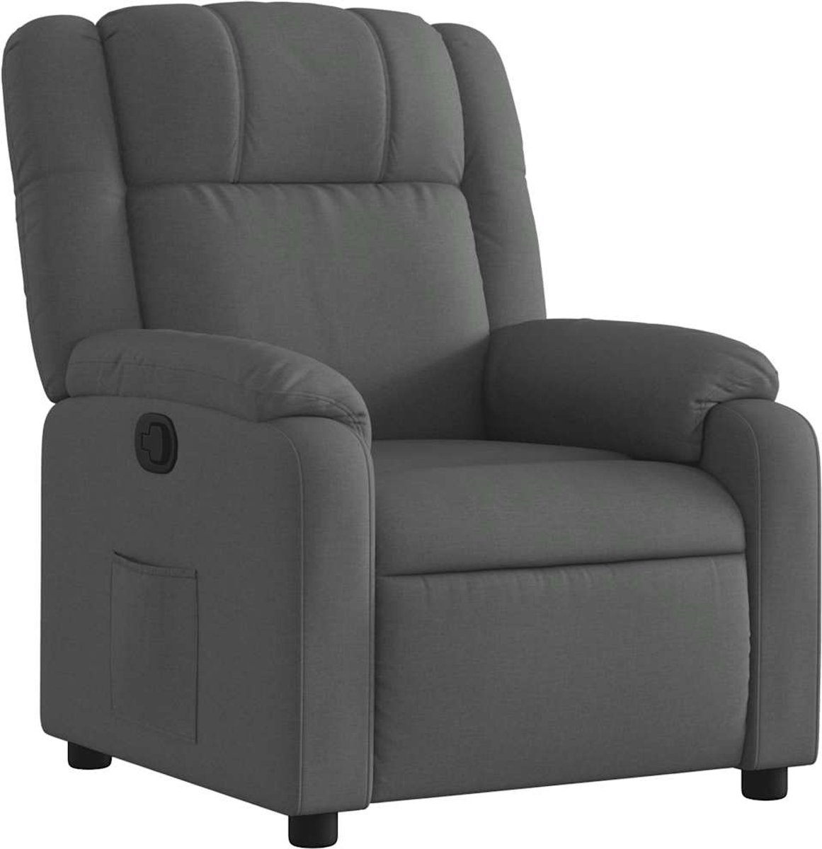 vidaXL Relaxfauteuil - donkergrijze - stof Donkergrijs