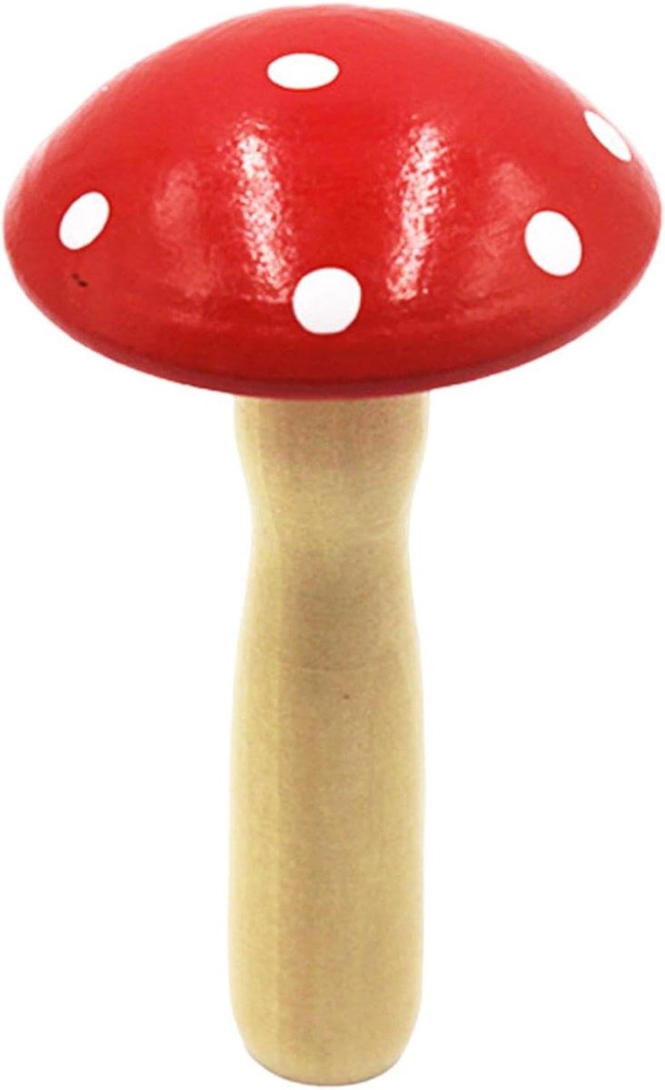 Houten Stop Paddestoel - Stop Hout Naald - Sokken Repareren - Gladde Afwerking - 10 x 5.5 cm - Multicolor