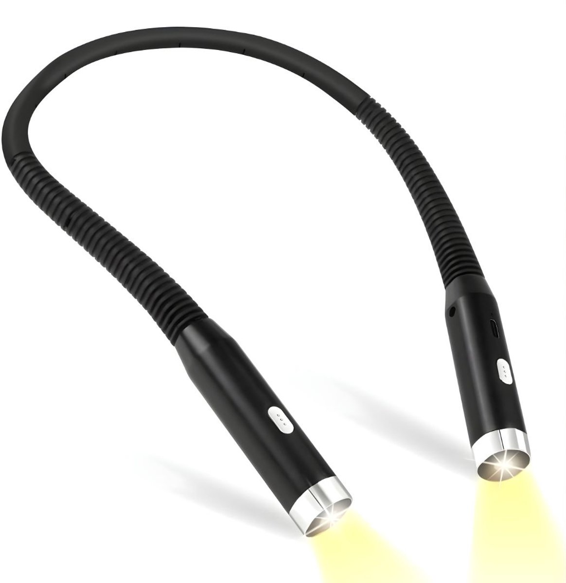 KIRA® Neklamp - Neklamp Oplaadbaar - Neklampje Voor Haakwerk - Nekleeslamp - Neklampje - Zwart - 19cm x 13cm x 3cm