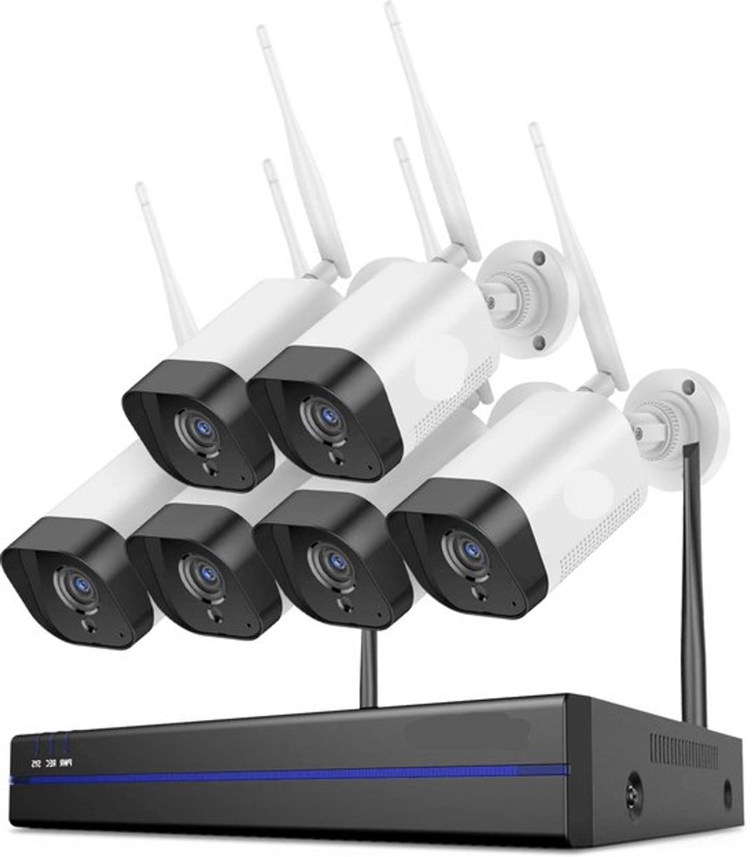 Draadloze Beveiligingscamera Set – Wifi Beveiligingscamera – Bewakingscamera – Outdoor Camera – 3MP Resolutie – Nachtzicht 30 Meter
