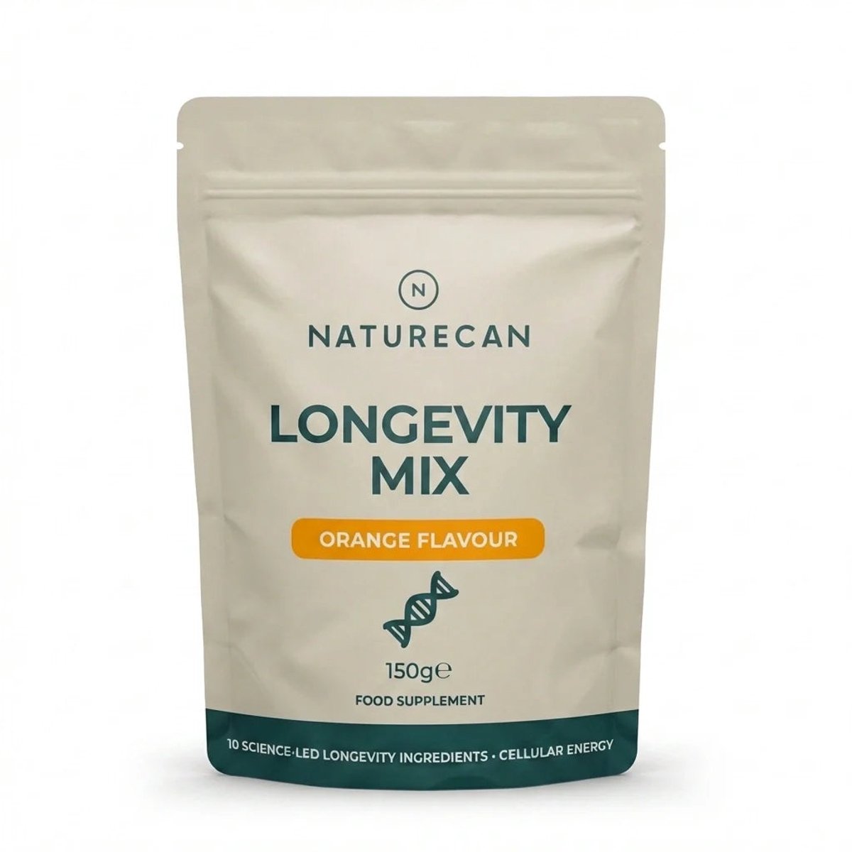 Naturecan Longevity Mix - NAD+ Booster Voedingssupplement - Met Resveratrol, Vitamine C, Magnesium, Co-enzym Q10 en Spermidine - 30 Porties - Sinaasappel