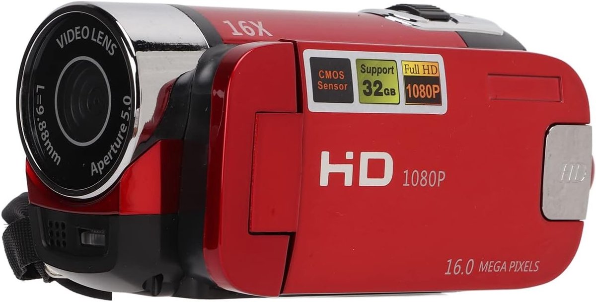 Solidchoice - Full HD 1080P Videocamera met Draaiend Scherm voor Vlogs