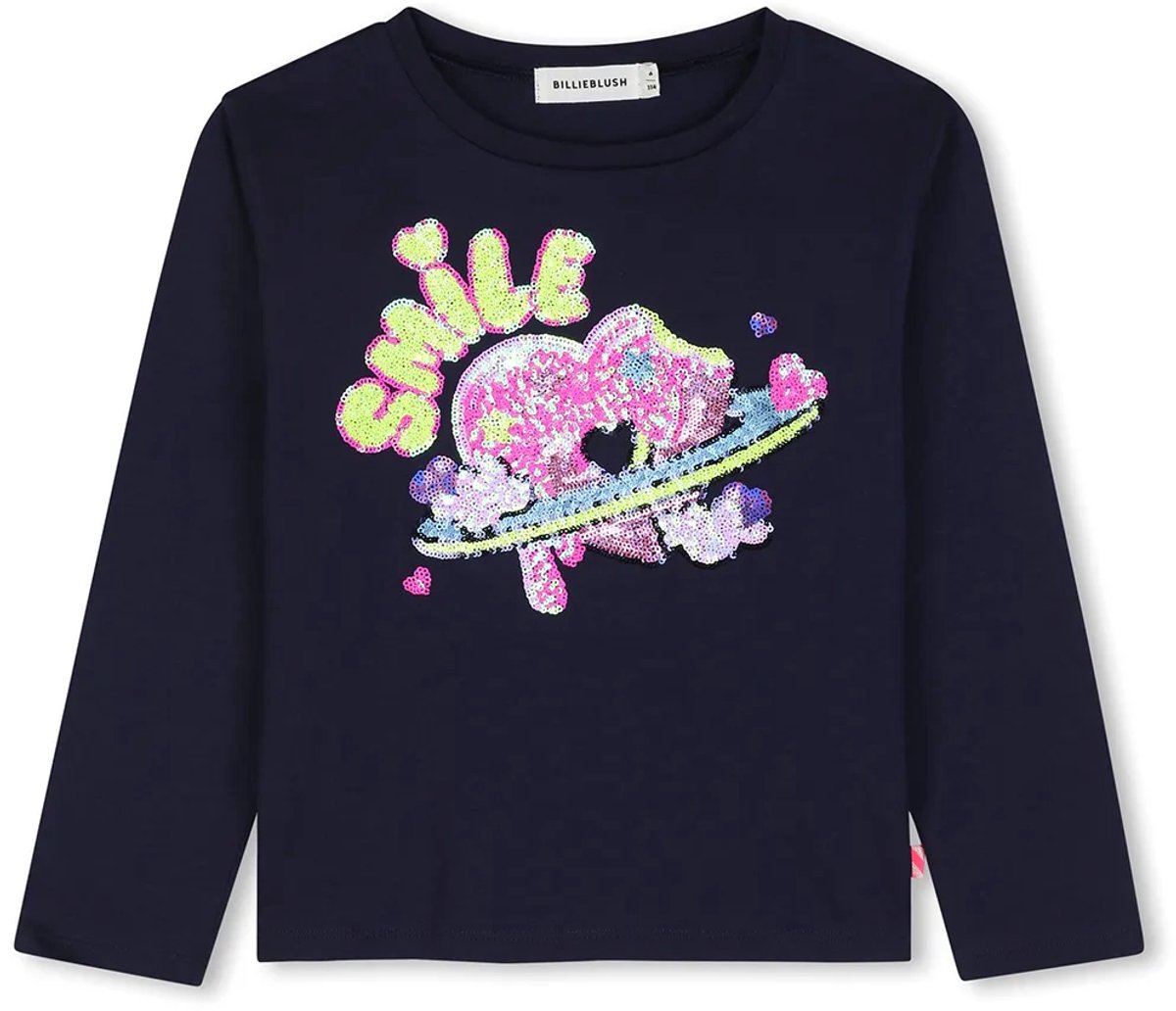 Billieblush U22372 T-shirt Met Lange Mouwen Blauw 10 Years Meisje