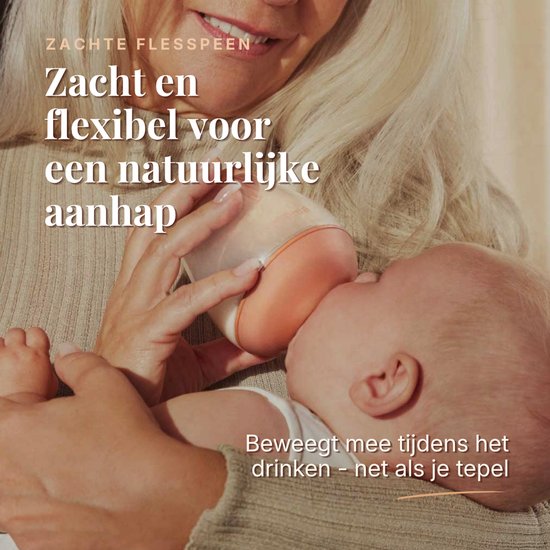 Emulait Classic Babyfles - responsief voeden - anti-koliek - borstvormig - 240 ml - kleur: Fair - maat: 4 — afbeelding 4