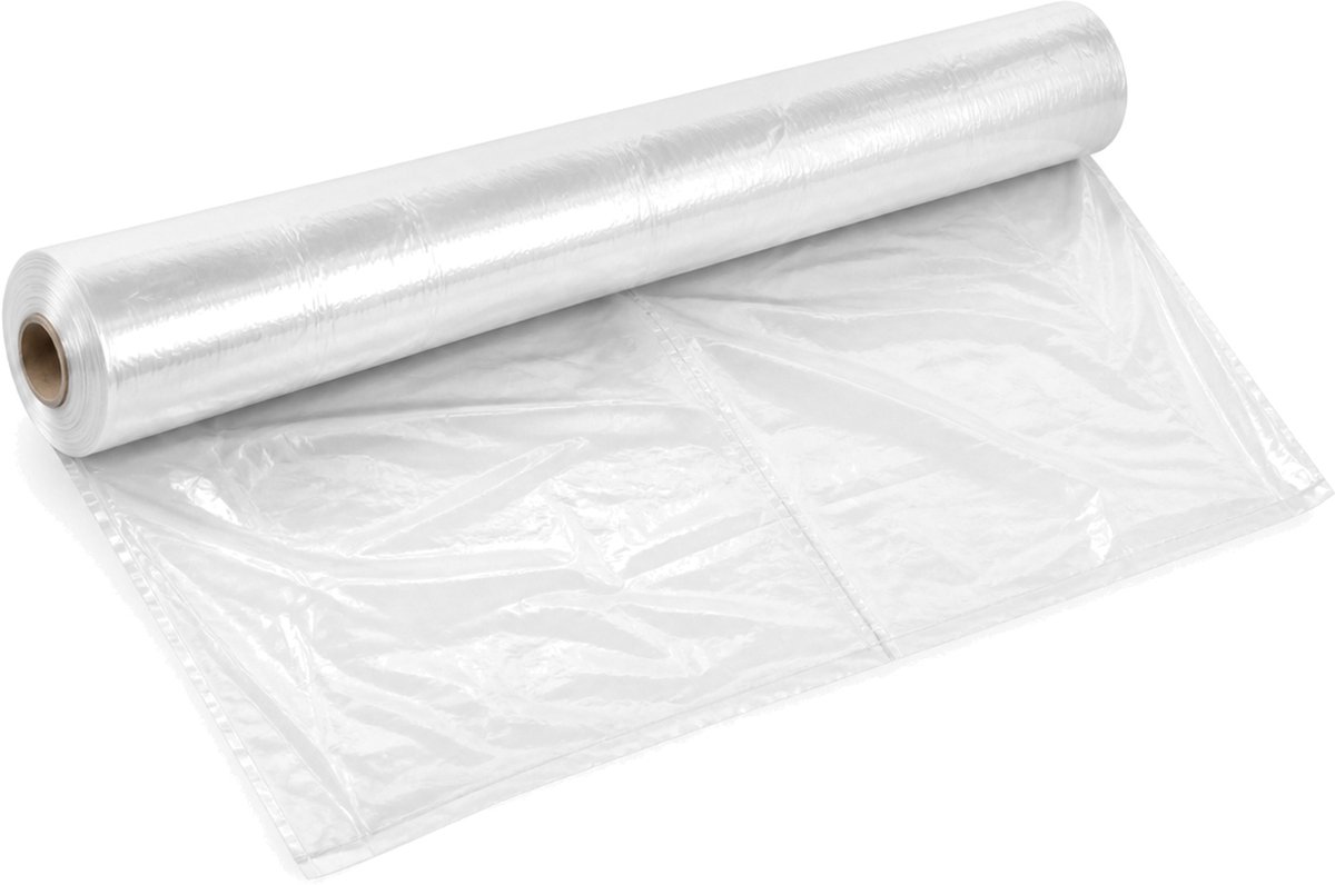 Inpakr Meubelhoezen op Rol - 200 stuks - 160 x 110 cm - Transparant LDPE - 20 micron - Geperforeerd