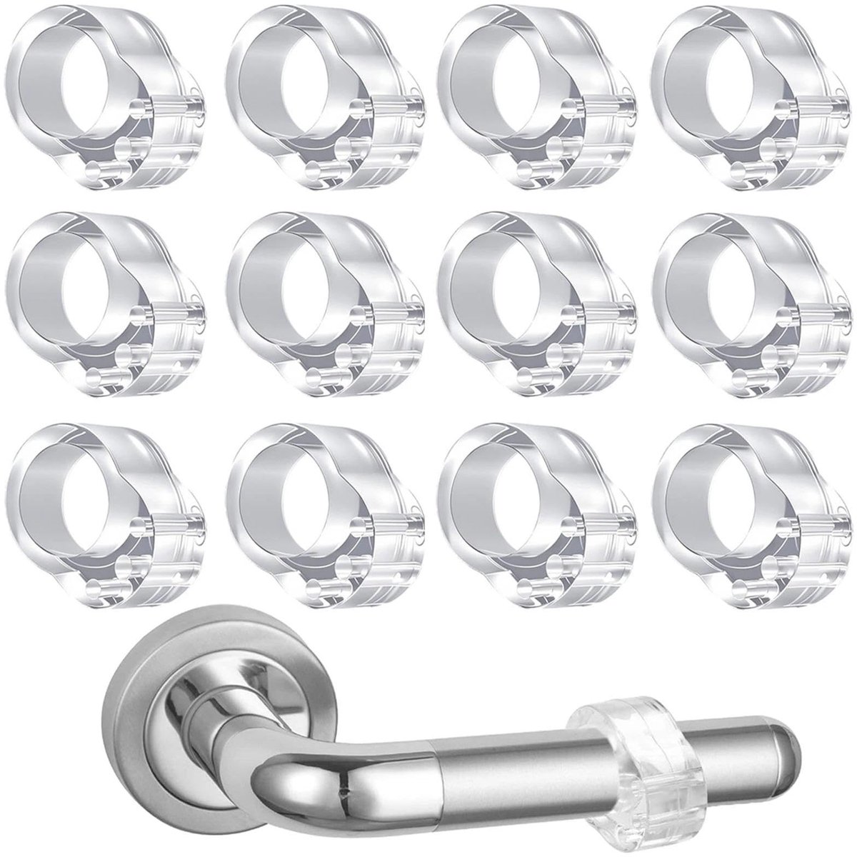 Solidchoice - Transparante Deurstopper Set voor Muur- en Deurbescherming