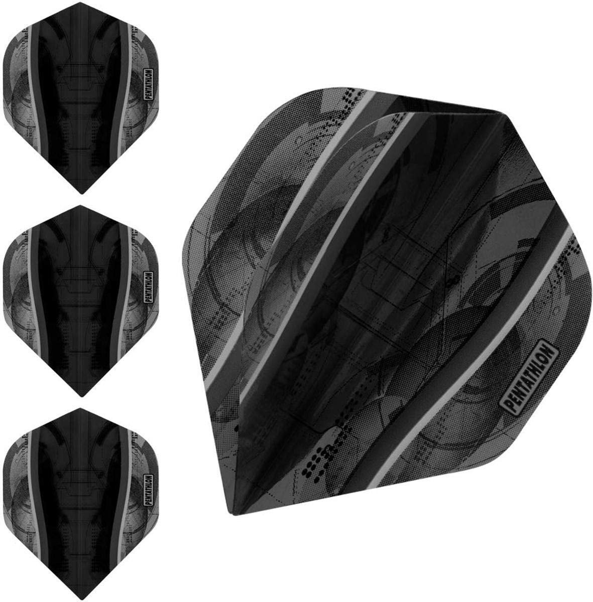 Solidchoice - Pentathlon Dart Flights Science Zwart - 10 Sets