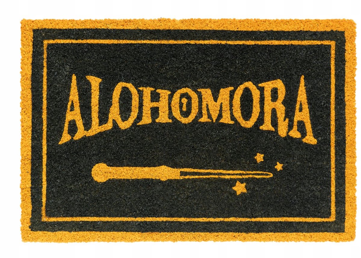 Grupo Erik Merkloze Kokosvezel 'Alohomora' poetsdoek - 60x40 cm Zwart / Geel