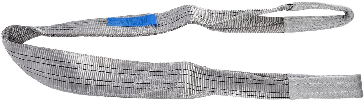 Solidchoice - Heavy Duty Hijsband 4T PES-riem voor Transporttechniek - 105 Mm Grijs