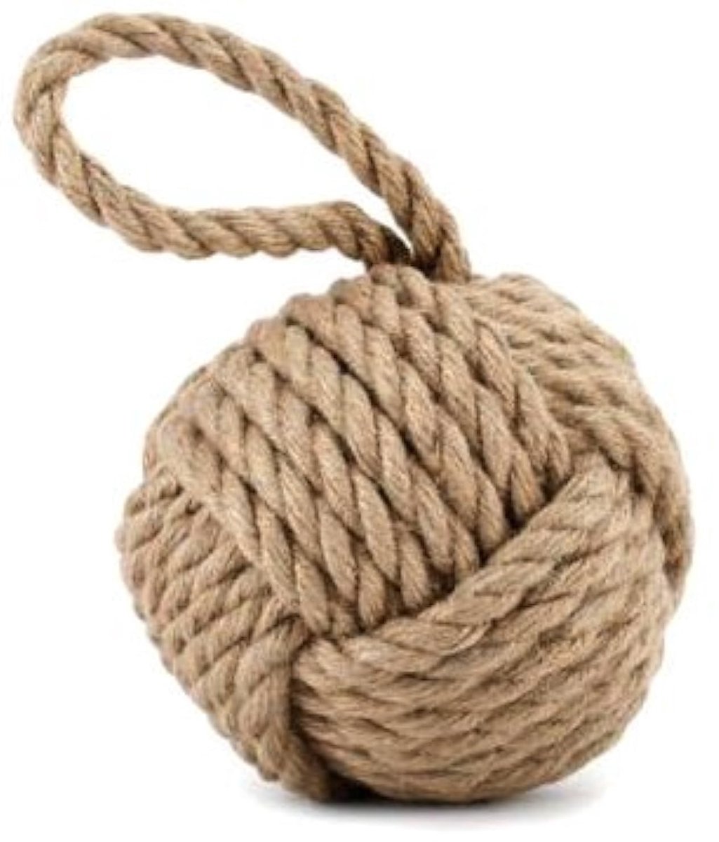 Solidchoice - Deurstop van Zeemanstouw, Natuurlijke Knoop 15 cm