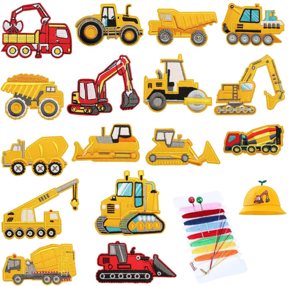 Solidchoice - Strijkpleisters voor Kinderen, 16 Stuks - Patches voor Kleding en Accessoires