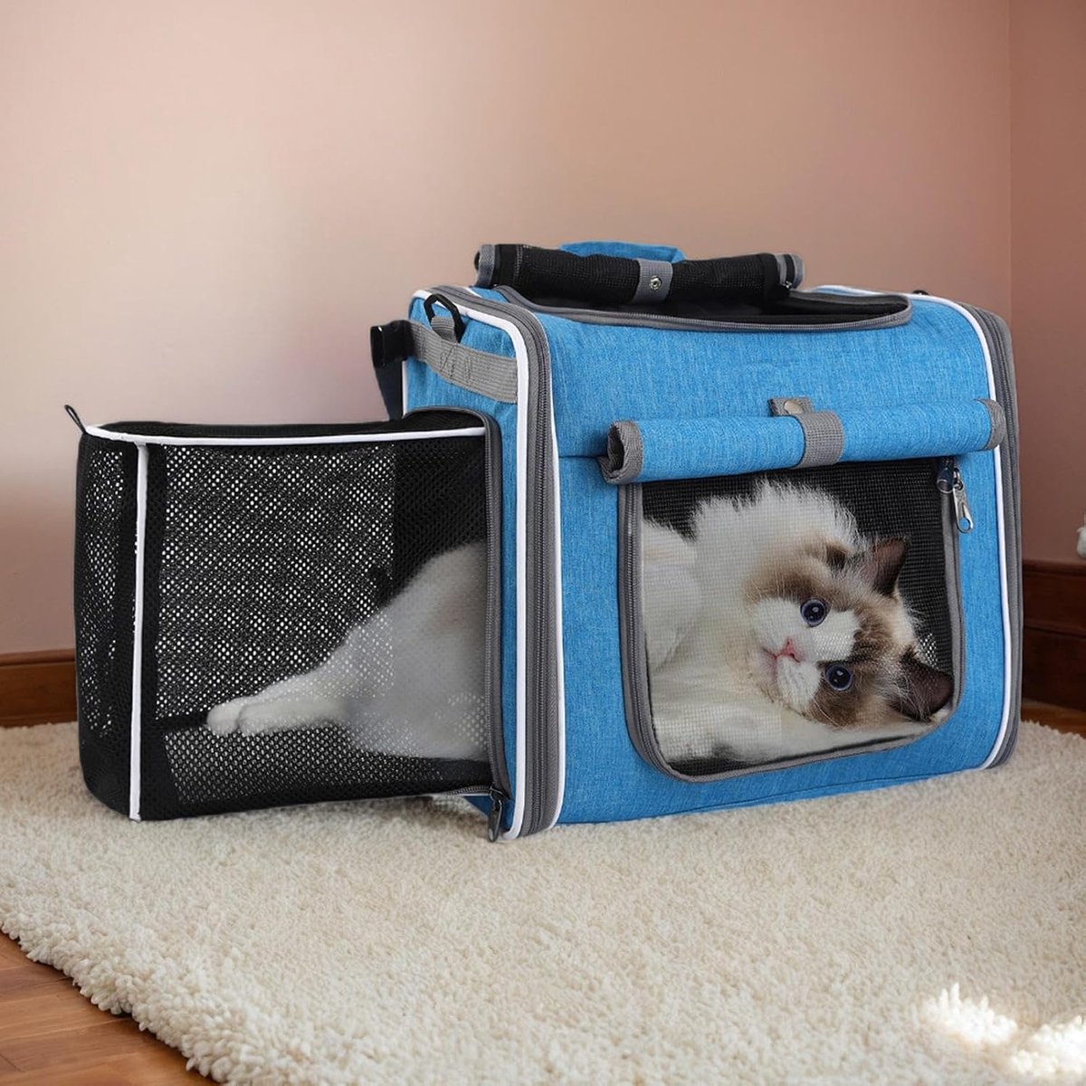Hondenfietsmand - Reismand huisdier - Veilig vervoer - Geventileerde bescherming - 37 x 34 x 12 cm - Uniek