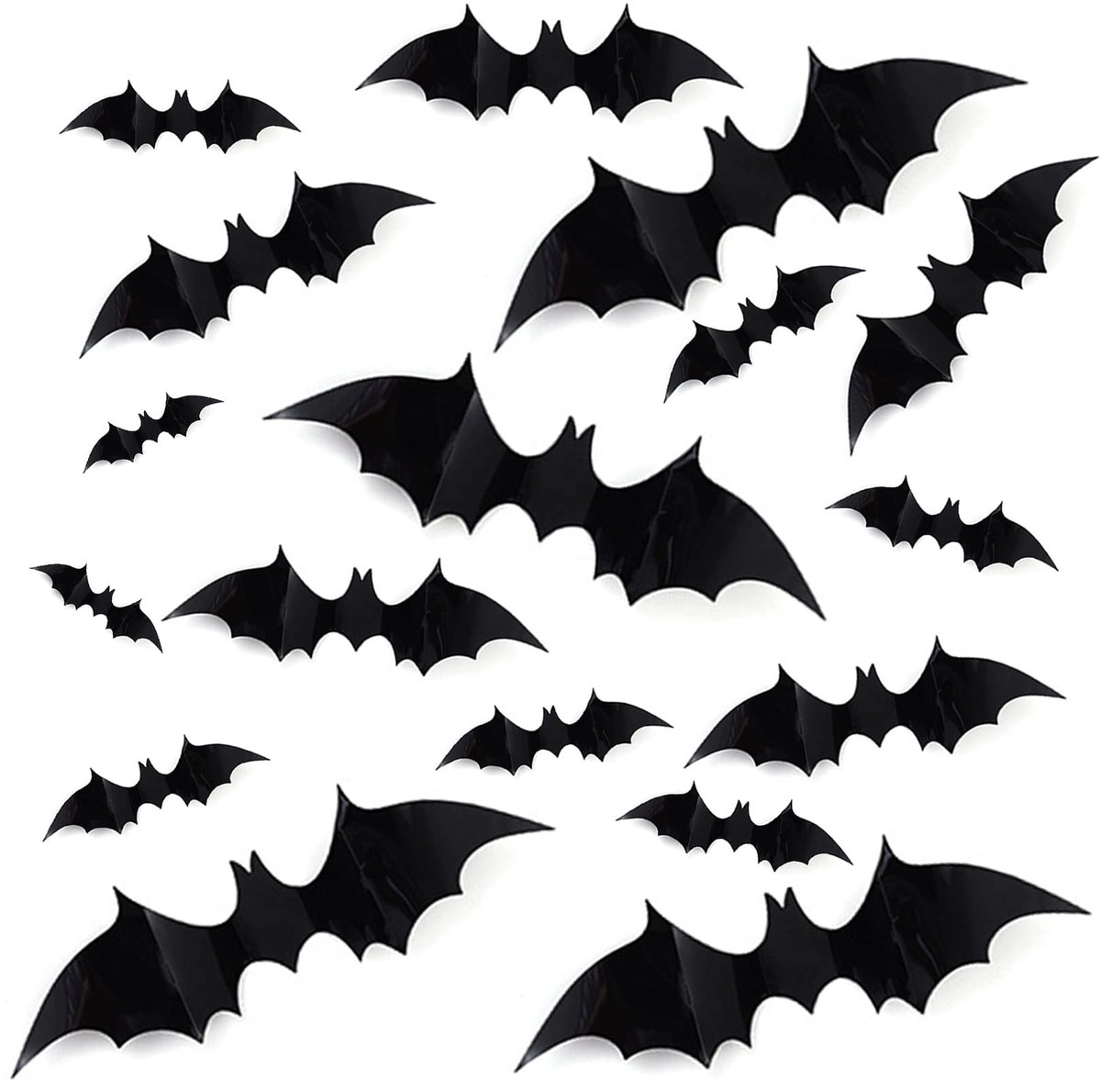 Halloween Muursticker - 28 Stuks - 3D Vleermuizen Decoratie - PVC Wandstickers voor Halloween Feest, Muur, Raam, Deur en Woonkamer Decoratie