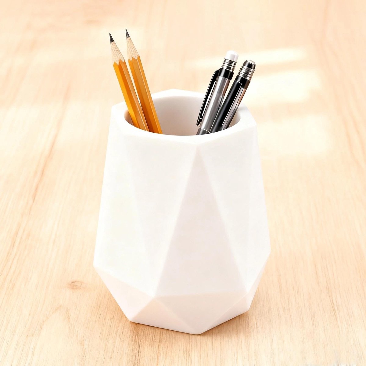 Solidchoice - Silicone Penhouder in Geometrisch Design voor Kantoor en Cosmetica