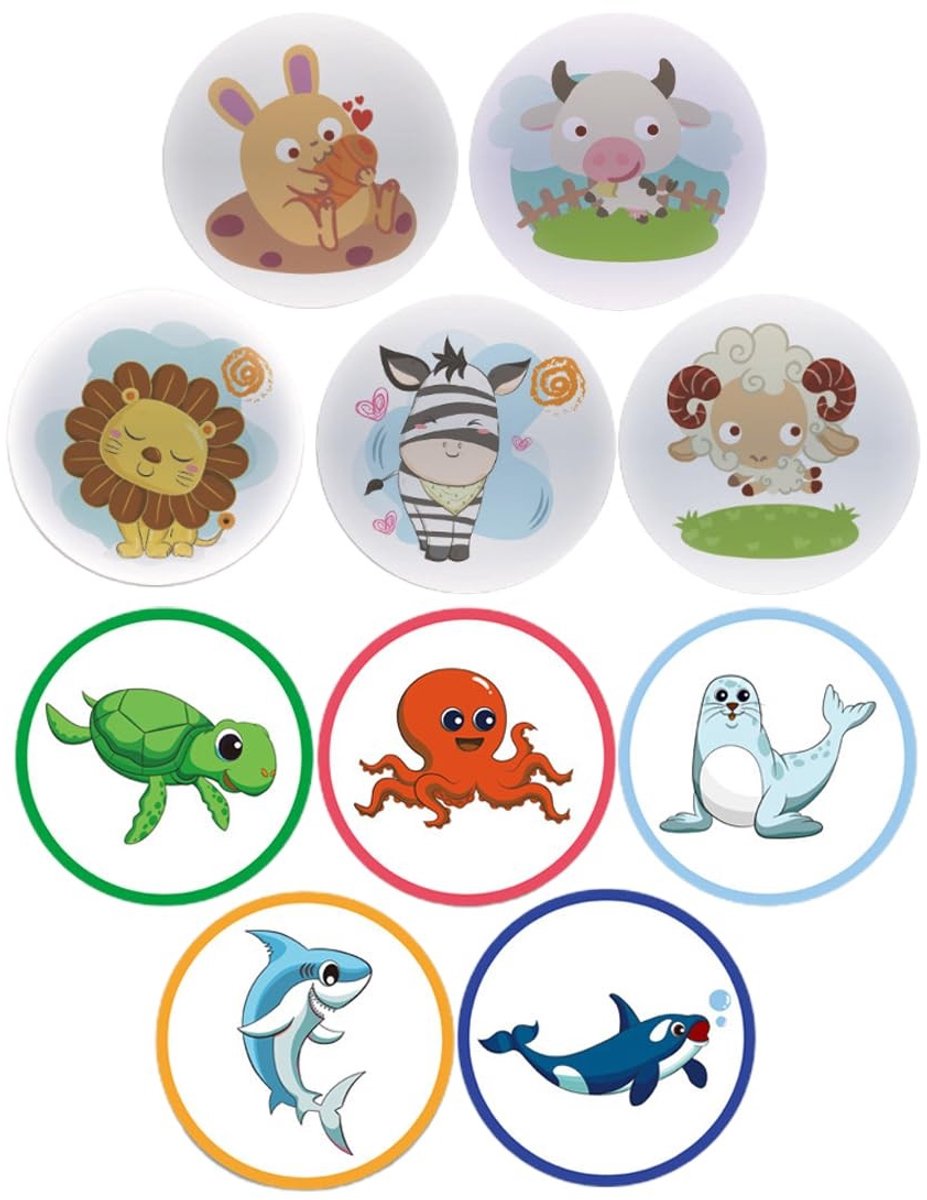Solidchoice - Herbruikbare Potjesstickers voor Kinderen met Dierenthema