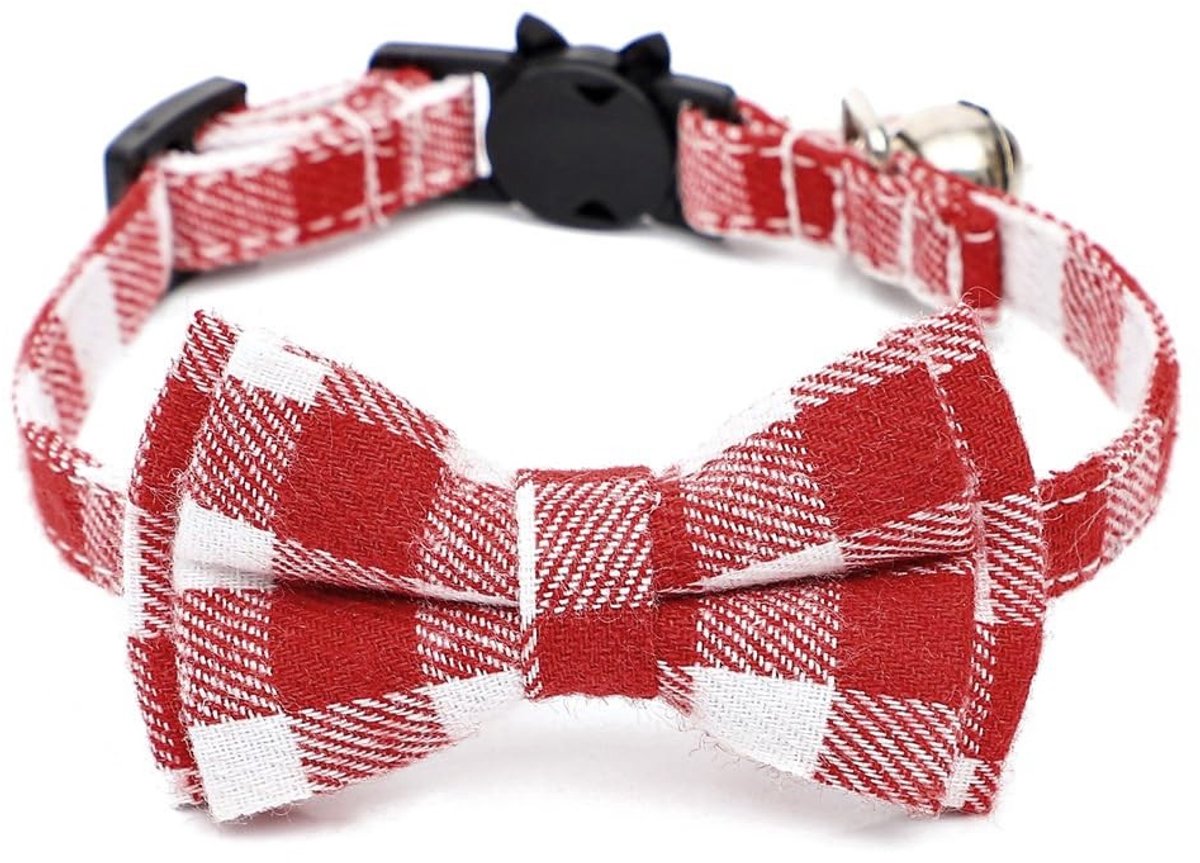 Solidchoice - Kattenhalsband met Strik en Bel voor Huisdieren
