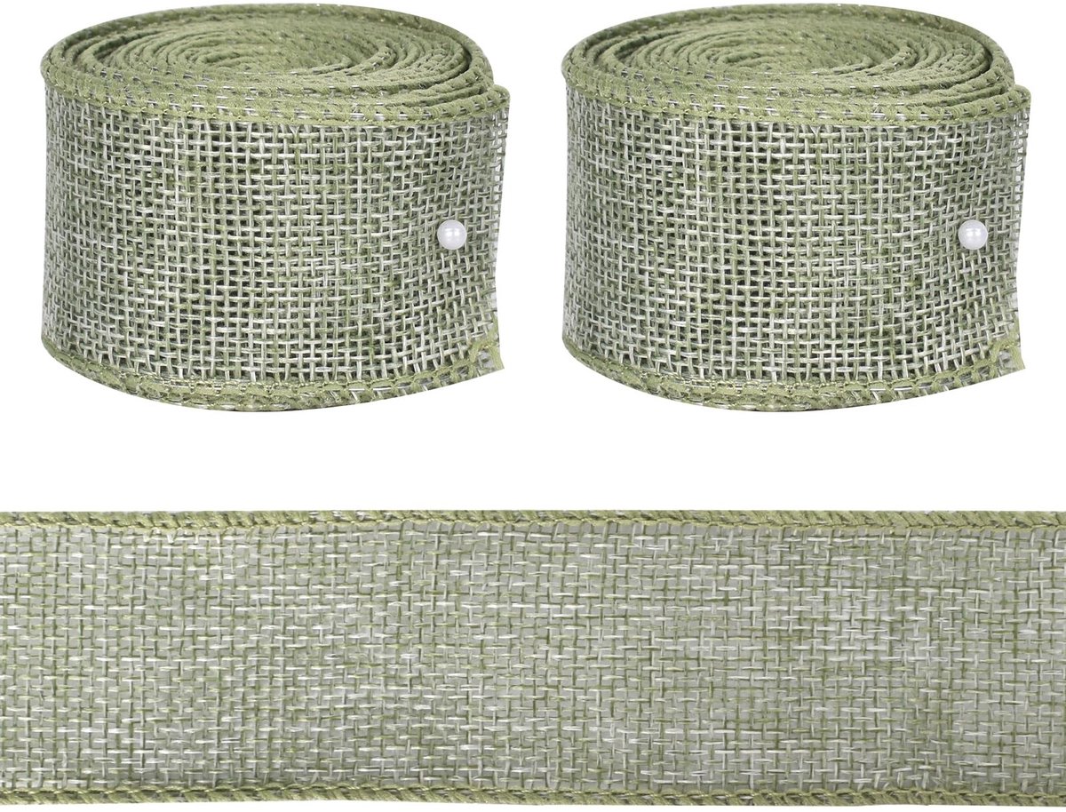 Solidchoice - Jute Tape voor Cadeau Verpakking in Groen