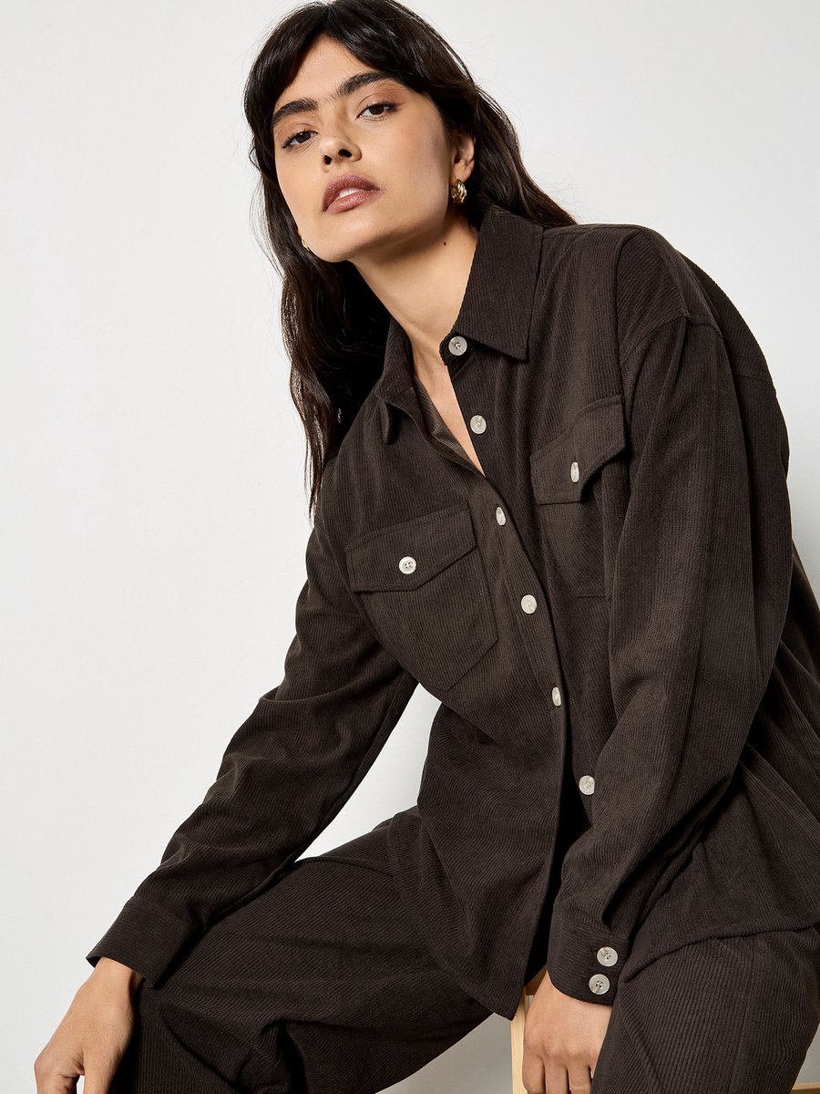 Oversized corduroy shirt