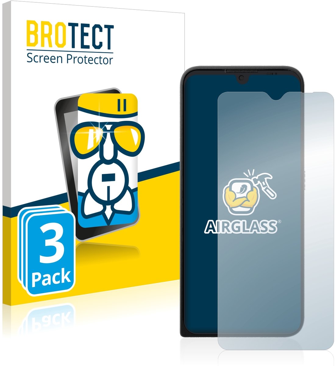 Screenprotector 3 Stuks voor Motorola Defy 2021 Beschermglas transparant
