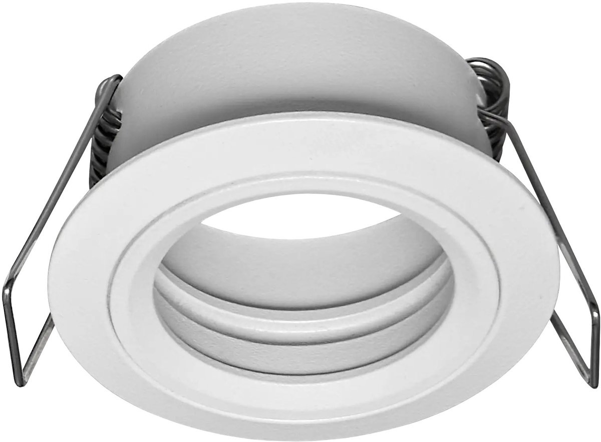 Saturn Mini inbouwspot, vast model met MR11-fitting, wit aluminium, lichtbron niet inbegrepen