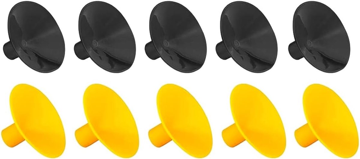 10 Pack Kids Arrow Sucker, Safety Arrow Rubber Suction Cup for Outdoor Purpose Hunting Game (Black+Yellow) - ShopVlot