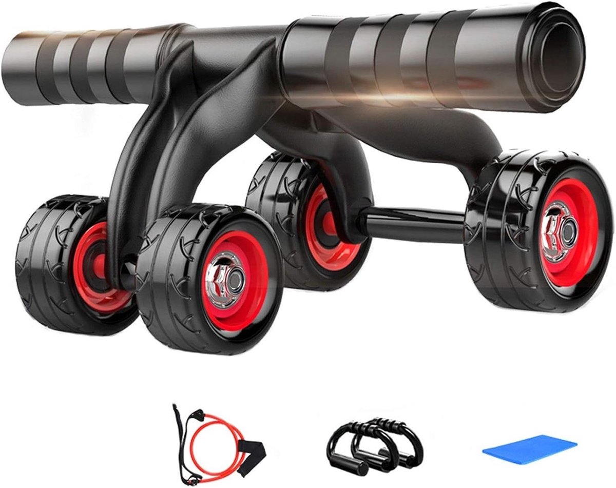 Abdominal Fitness Equipment/Home Gym Abdominal Wheel/Abdominal Wheel With Knee Pads/For Abdominal Muscle Training - ShopVlot