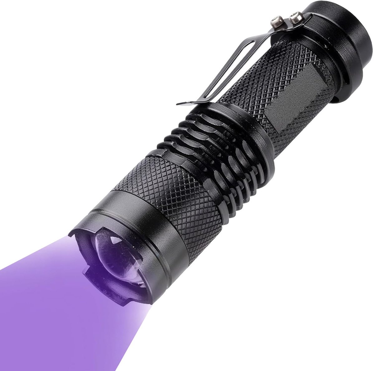 Namajunas - Mini UV-lamp 395nm 2 stuks - UV zaklamp - Draagbaar - Lamp - Blacklight - Voor Gebruik Met Dieren En Insecten - Voor Huisdier urine, Vlekken & Geld controle - Batterij niet inbegrepen