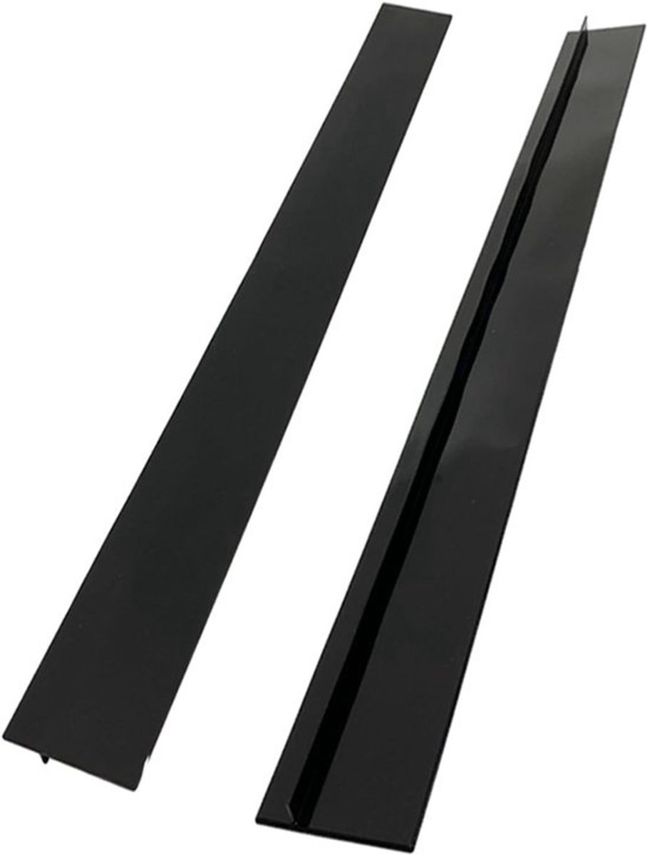 2 Stuks Zwarte Hittebestendige Siliconen Afdichtstrippen Voor Keukenfornuizen, Lengte 63cm, T-vormige Kiervuller Voor Spleten Tussen Gasfornuizen, Kookplaten En Aanrechtbladen, Waterafstotend En Eenvoudig Schoon Te Maken
