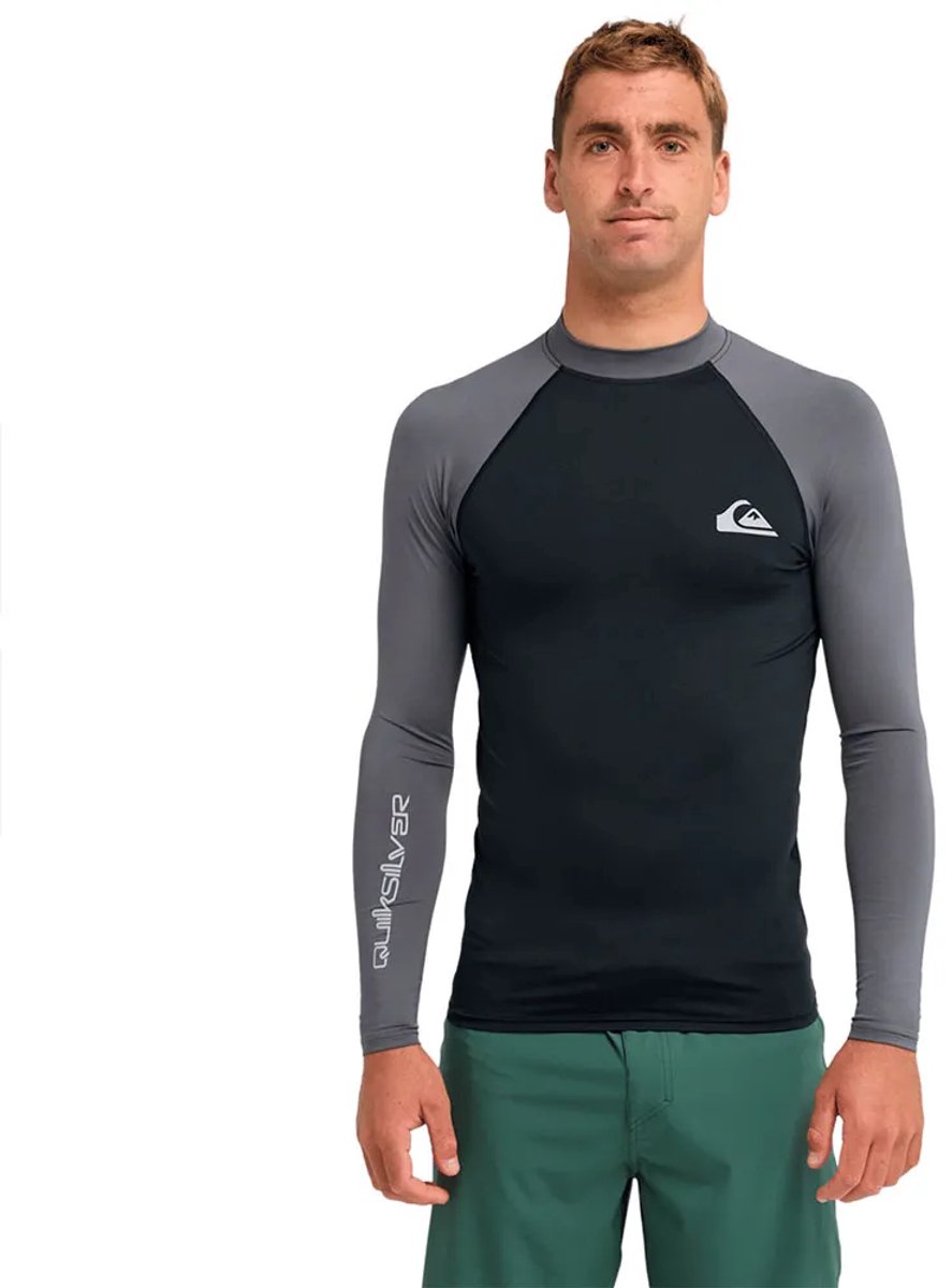 Quiksilver Upf 50 Uv-werende Langarm T-shirt M Man Zwart