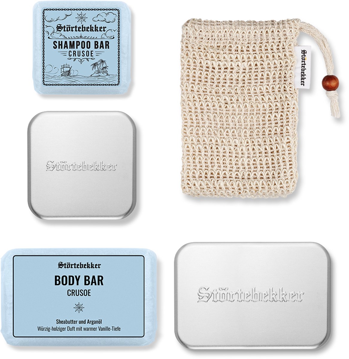 Störtebekker® Premium Douchegel & Shampoo Heren Sandelhout - Hair & Body Wash 2-in-1 met Aloë Vera - Voor Alle Huidtypen - Duurzame Fles van Gerecycled PET