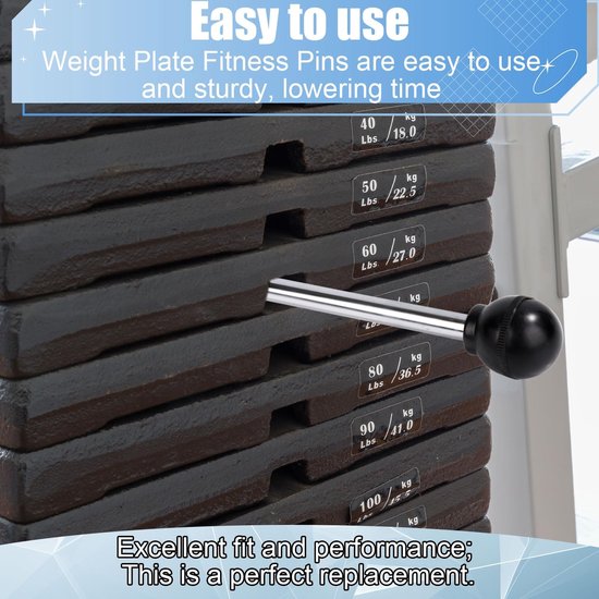 Solidchoice - 2 Stuks Gewichtstapelpen voor Fitnessmachines van Solidchoice — afbeelding 4