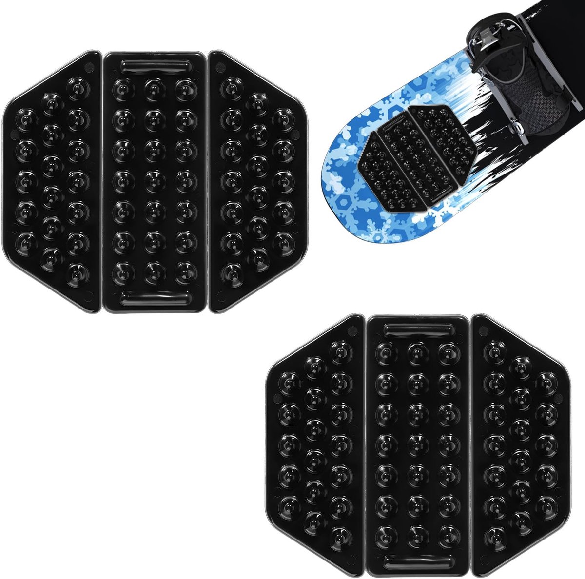 Solidchoice - 6 Stuks Snowboard Stomp Pads voor Extra Grip