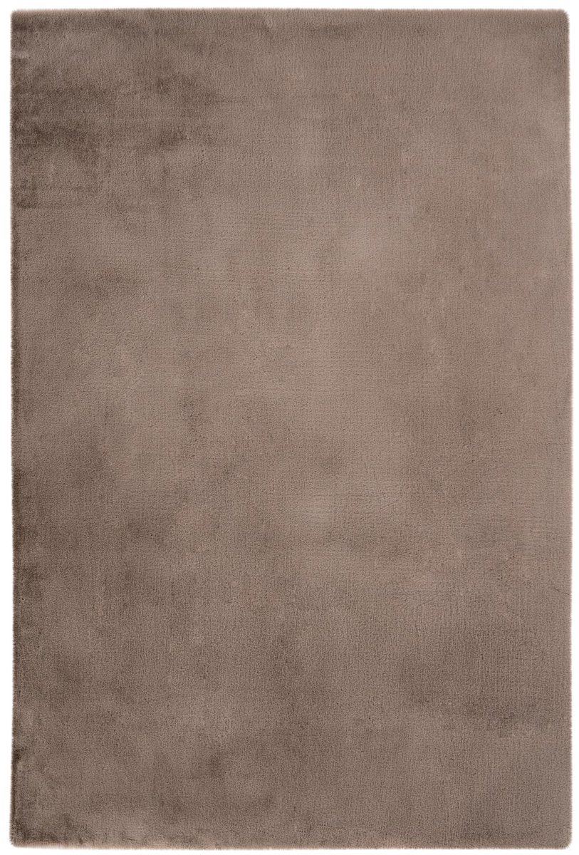 Padiro hoogpolig shaggy vloerkleed 120 x 170 cm - taupe - modern effen design - geschikt voor vloerverwarming - van polyester