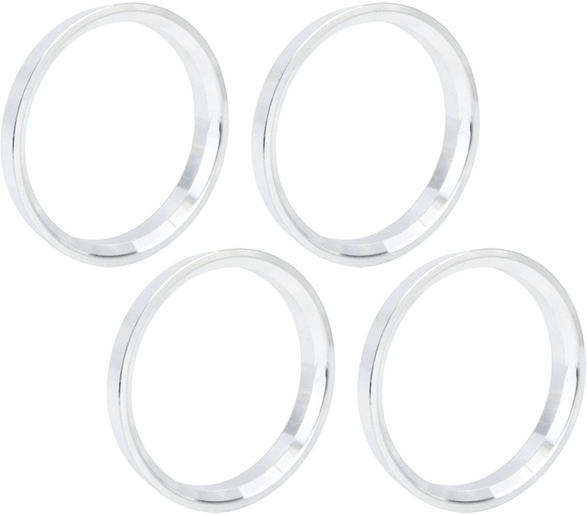 Solidchoice - Set van 4 Aluminium Centrumringen voor Auto