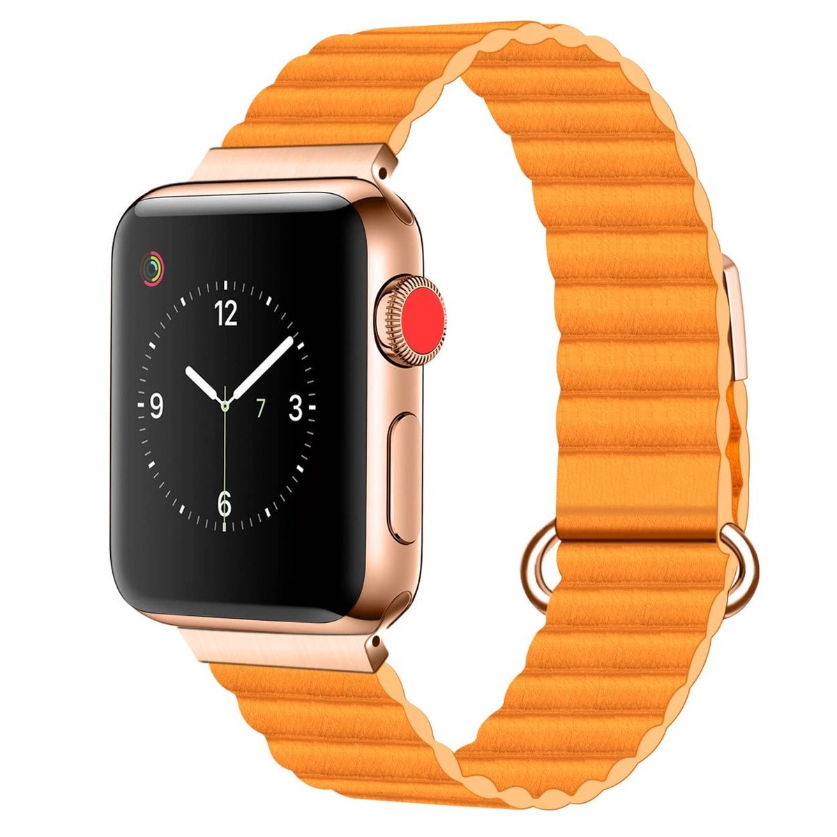 Solidchoice - Leren Horlogeband met Magnetische Sluiting voor Apple Watch