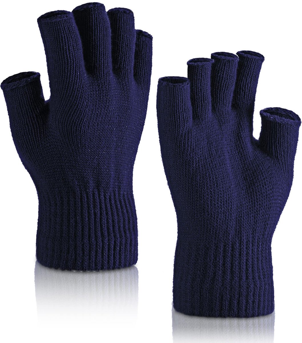 Solidchoice - Set van 2 Paar Vingerloze Handschoenen