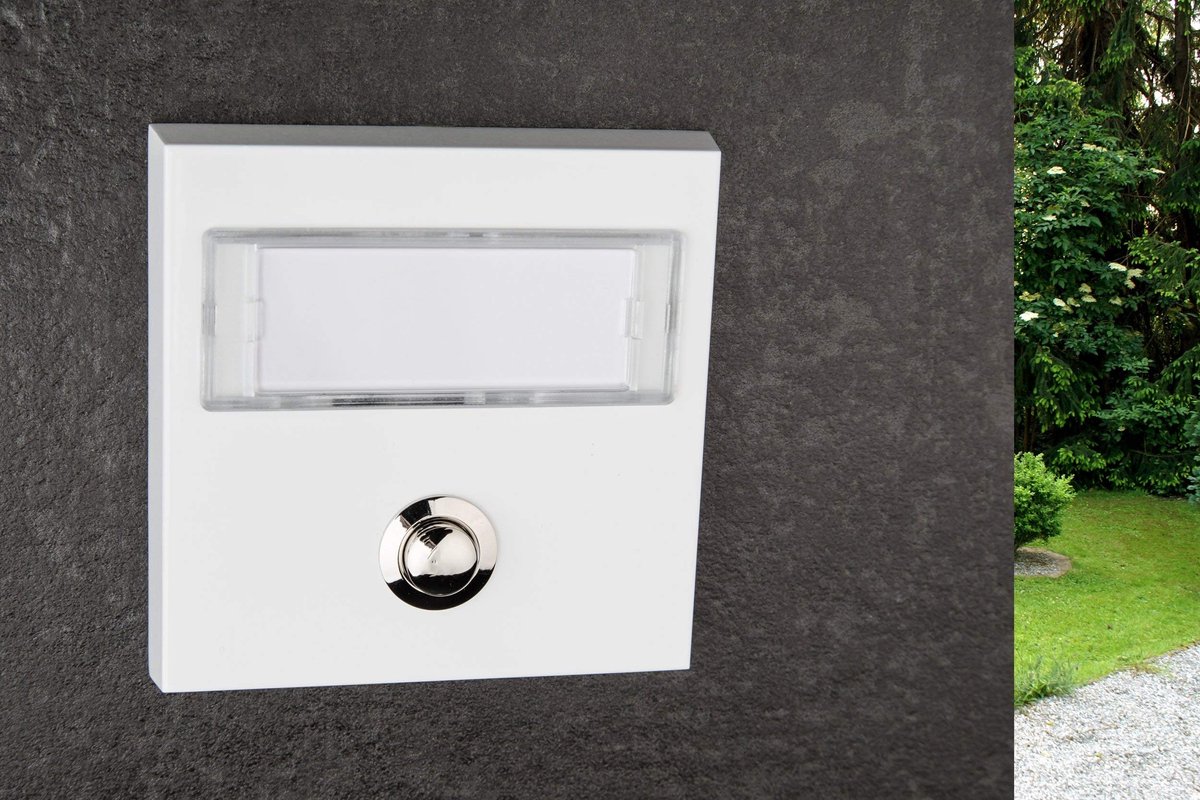 Solidchoice - Deurbel Knop Metaal - Extra Grote Naamplaat met LED Verlichting