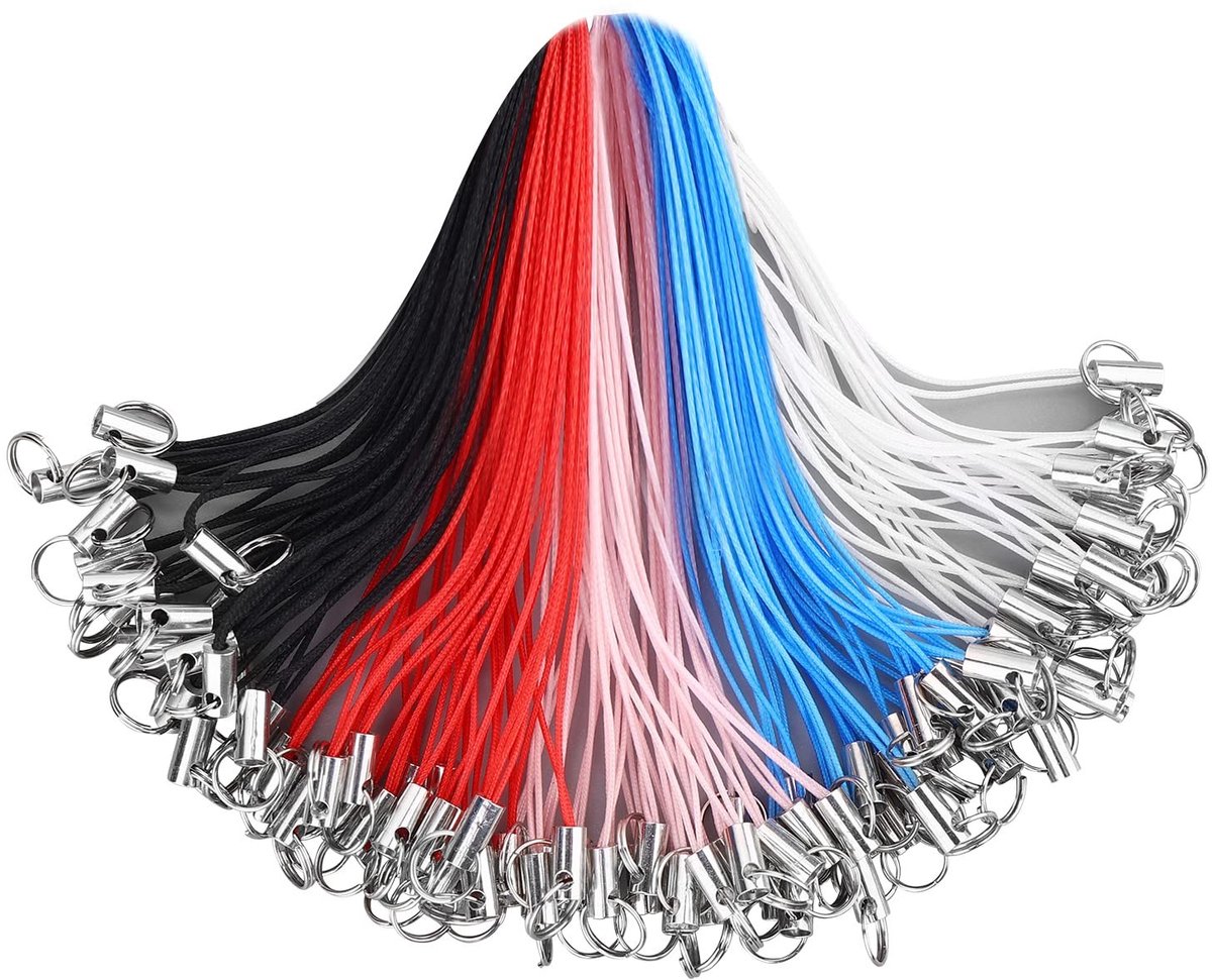Solidchoice - 100 Stuks Mobiele Telefoon Split Ring Binder met Lanyards