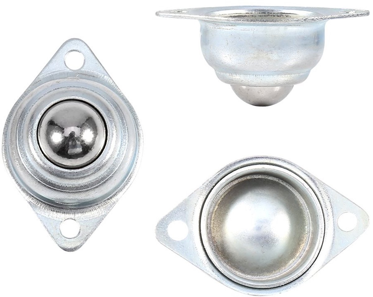 SnelShoppen - 5 Stuks 15mm Diameter IJzeren Bal Transfer Lager Eenheid, Universele Stalen Bal Roller Wielen voor Meubels, Rolstoelen en Apparatuur
