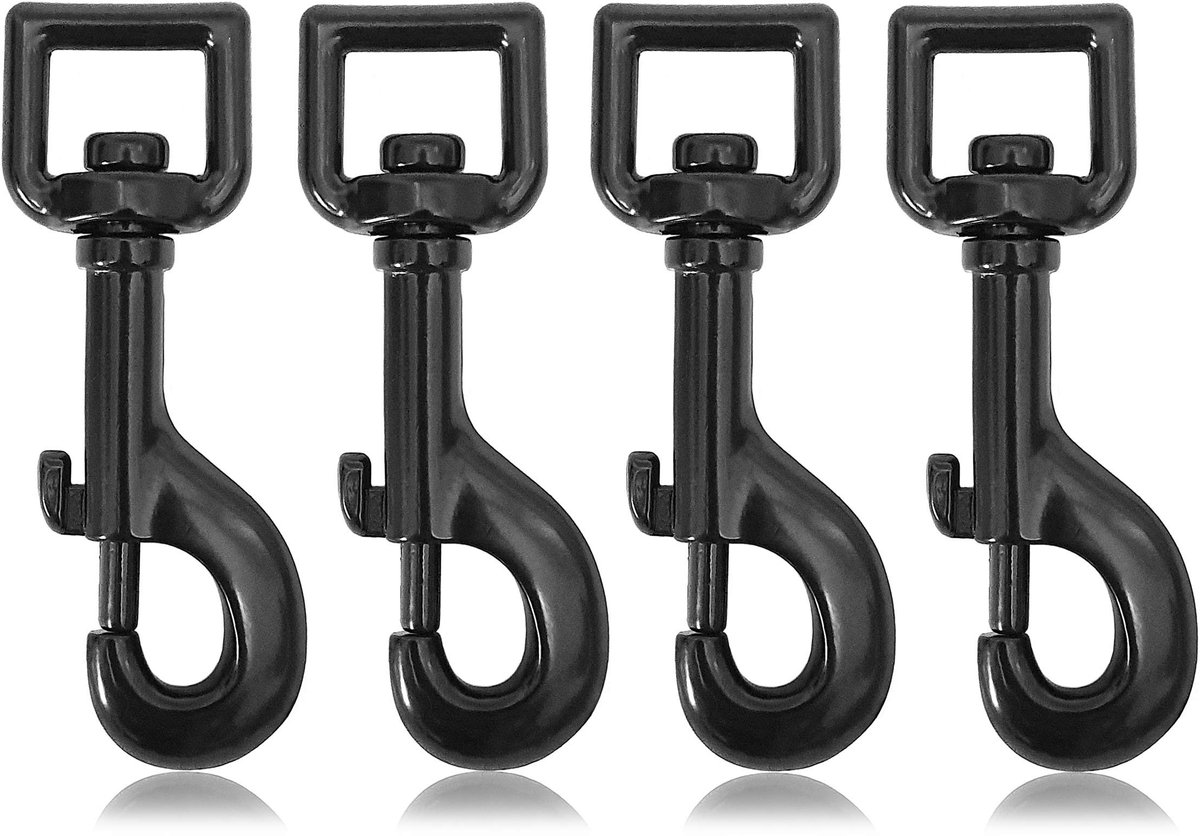 Solidchoice - Set van 4 Karabijnhaken met Draaischarnier 87 mm