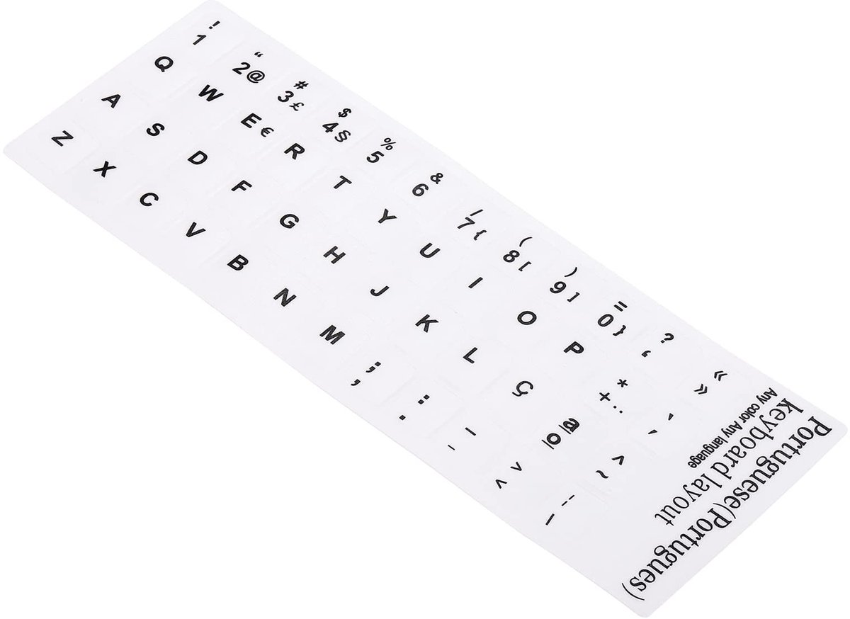 Solidchoice - 4 Stuks Universale Toetsenbord Stickers met Portugese Layout
