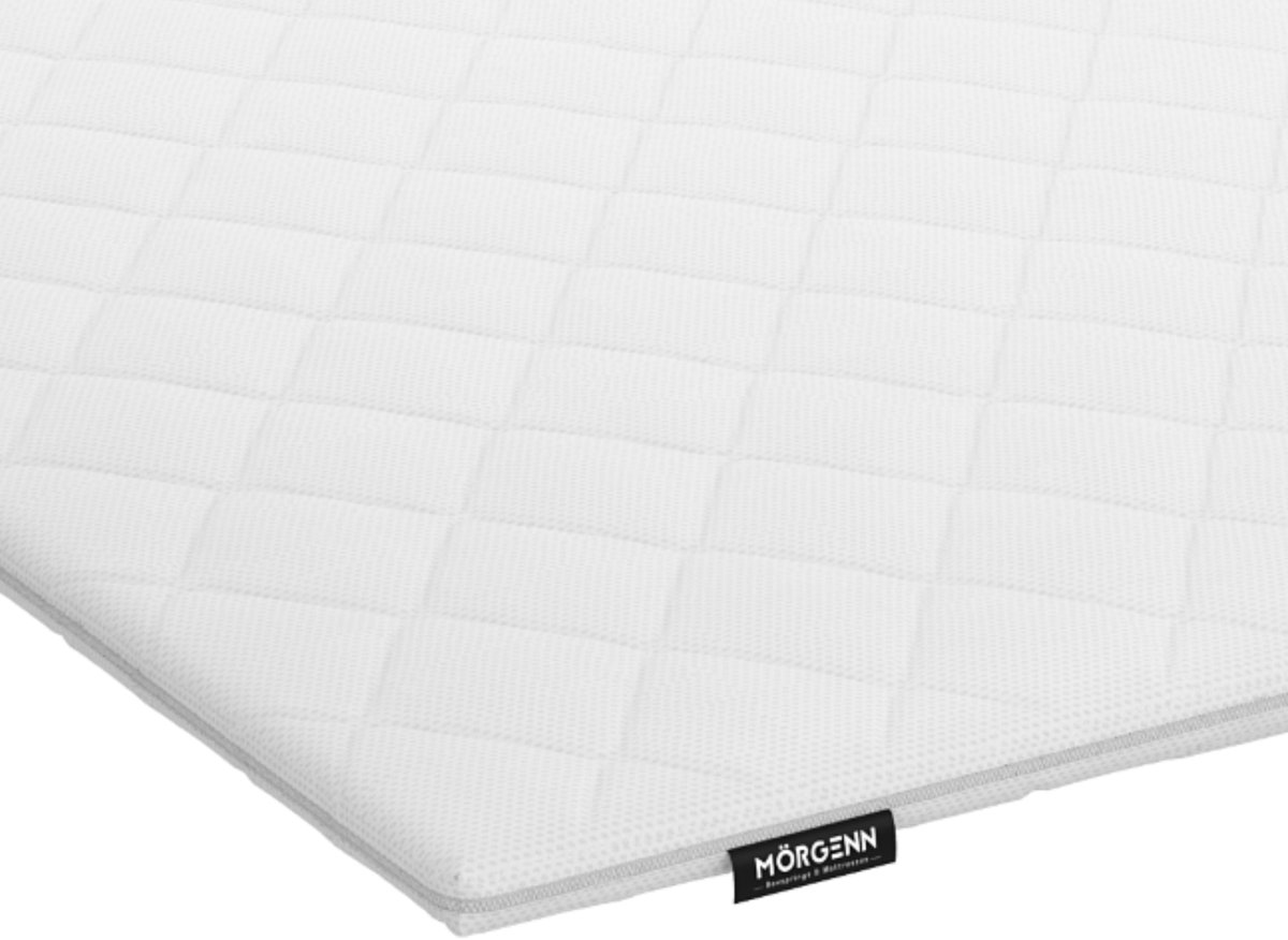 Mörgenn Elektrische Boxspring LUXA - Luxe Splittopper - Pocketvering - Lichtblauw - 140x200 cm - Inclusief Montage + Dekbed en Kussens