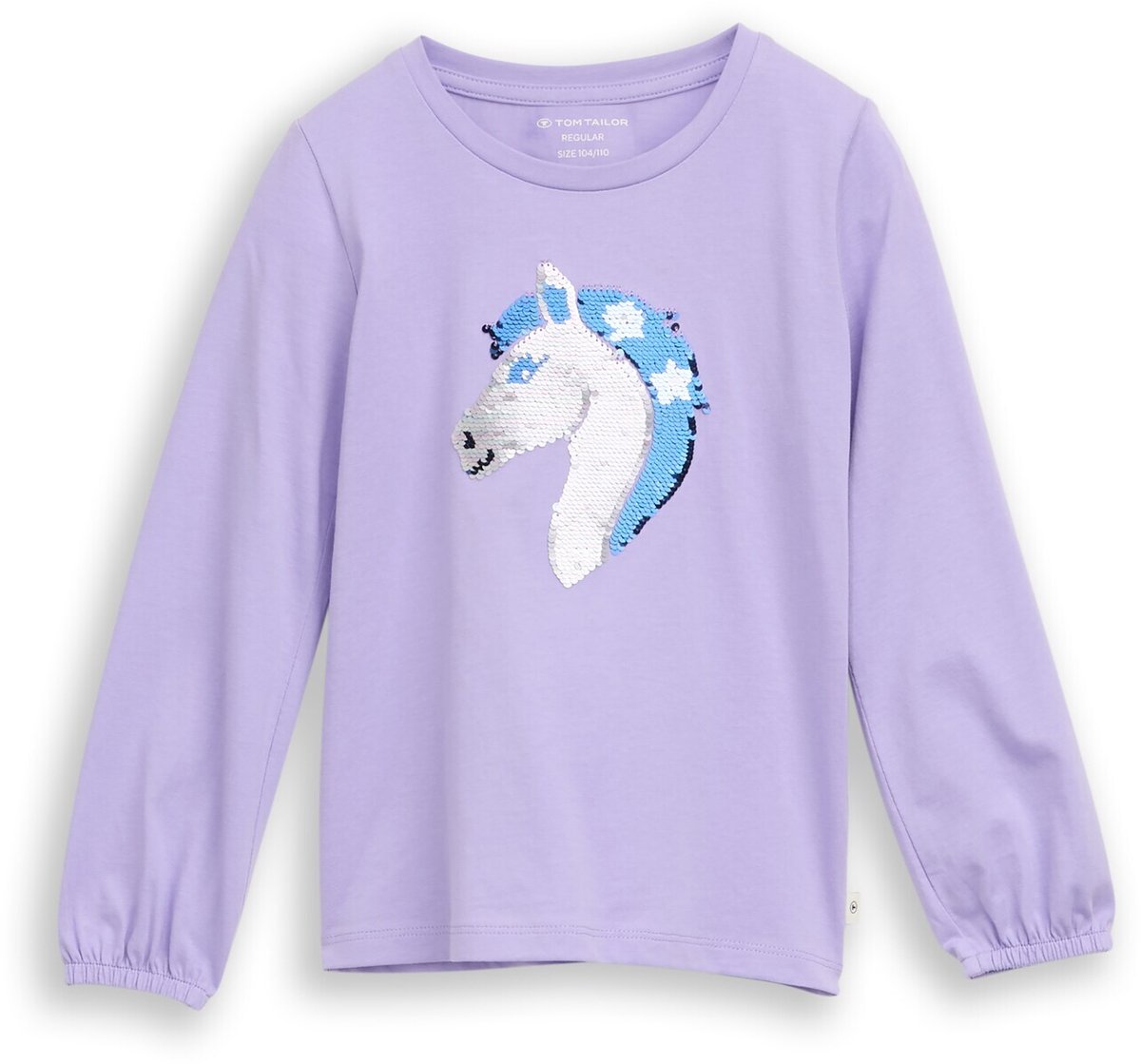 Tom Tailor - T-shirt met lange mouwen en omkeerbare pailletten - Maat 116/122 - sweet purple