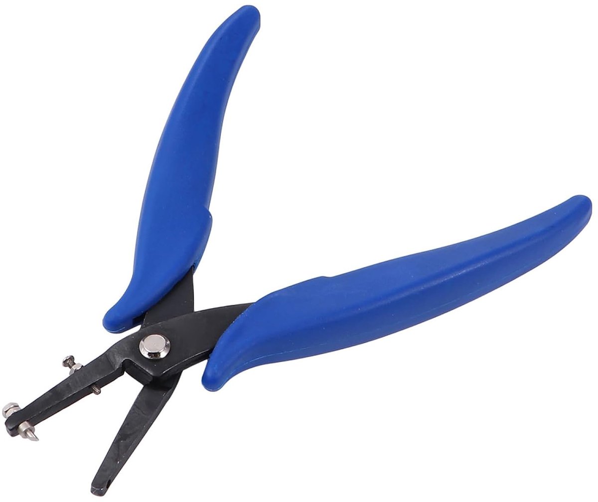 Metaalpons voor riemen, riemponstang met ergonomische handgrepen, geschikt voor verschillende materialen, willekeurige kleur