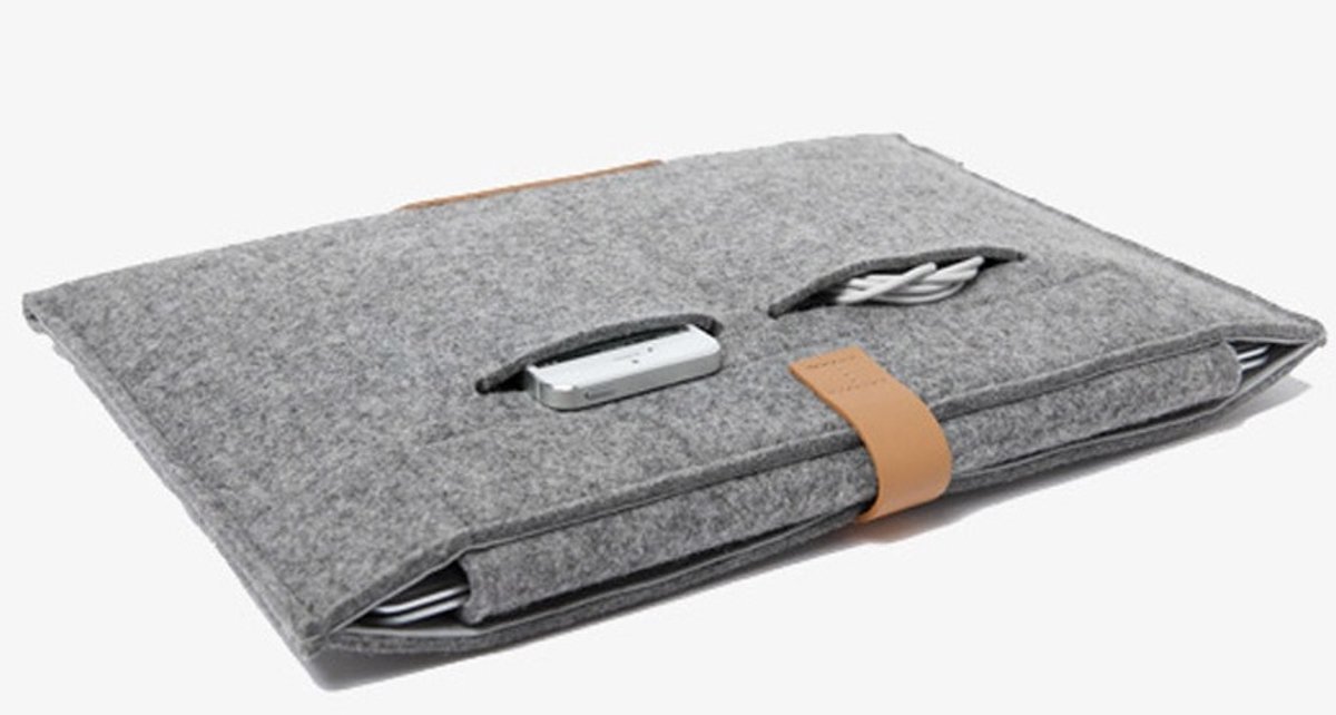 Laptop 10-11 inch, Hoesje, Etui, Sleeve, Grijs Wilt