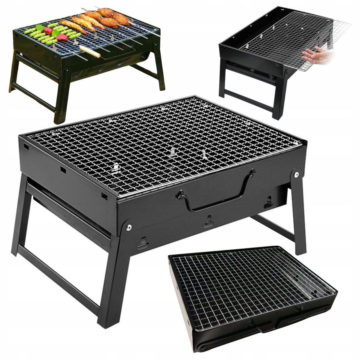 Draagbare Koolgrill in Kofferformaat - Compact en Opvouwbaar