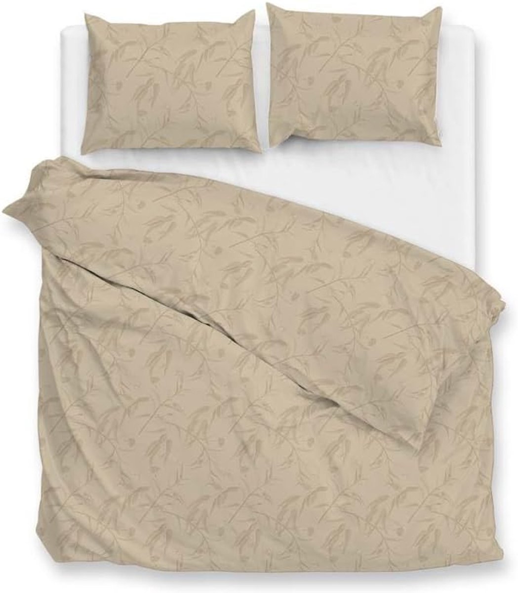 Dekbedovertrek 260 x 200 cm - Beige satijn - Extra breed - Zacht en comfortabel - SnelShoppen